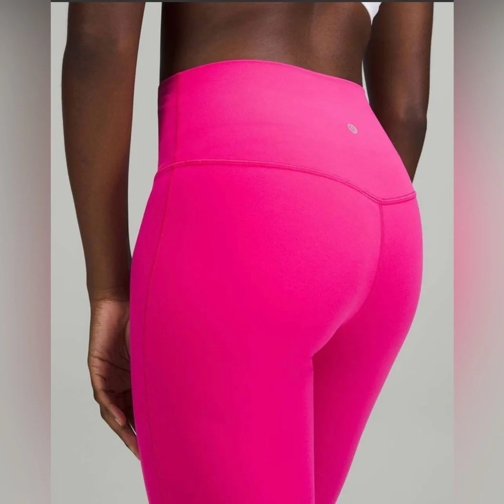 Lululemon 2022 Align High-Rise Crop 17" Sonic Pink Yoga Leggings 10 - Picture 10 of 11